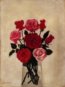 長谷川潾二郎 《バラ》 1938年 洲之内コレクション