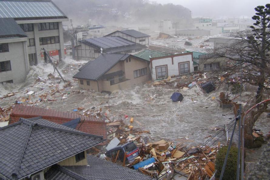 Onagawa Town: Tsunami as it was striking