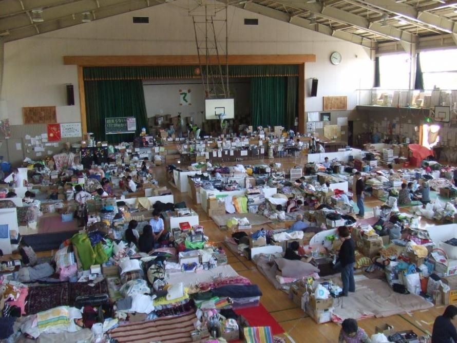 Evacuation center (Natori City)