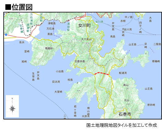 大谷川浜小積浜位置図