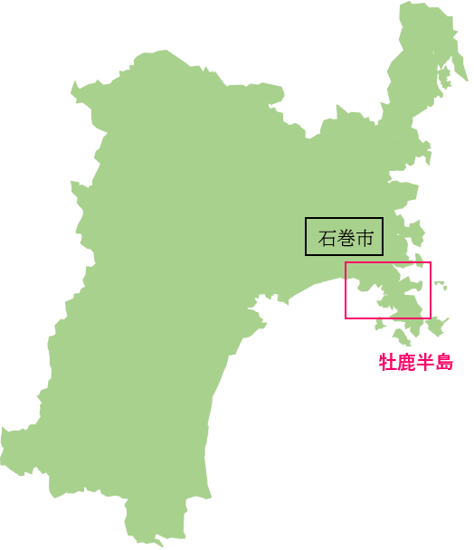 牡鹿半島位置図(県)