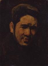 NAKAMURA tsune, Self-portrait with a Cap, ca.1909