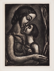 ROUAULT, Georges. “to love would be so sweet.” from MISERERE, Print executed 1923.