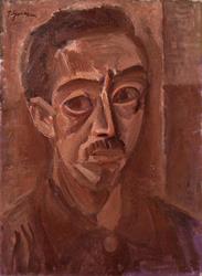 YOROZU, Tetsugoro. Self-portrait, 1915.