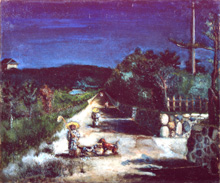 TSUBAKI, Sadao. A Road in Kugenuma, 1920