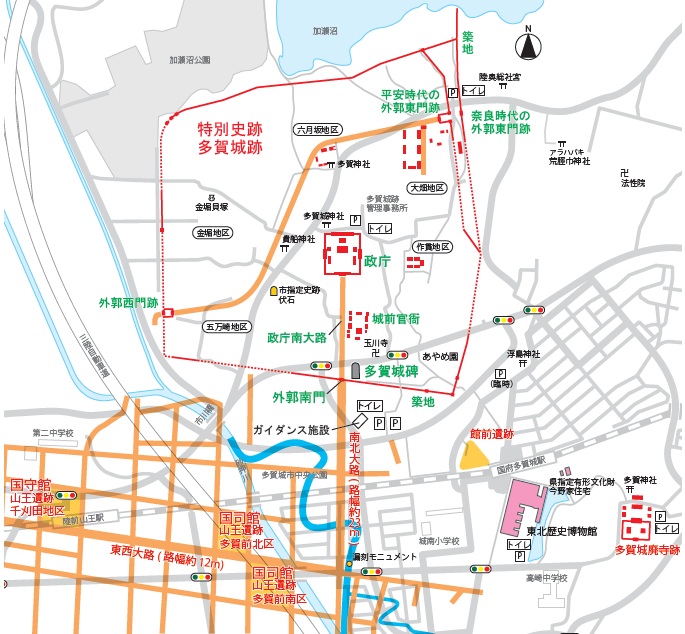 多賀城跡散策マップ