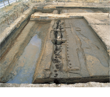 外郭西辺材木塀