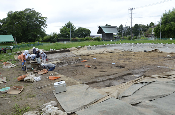95次調査区南部の作業の様子
