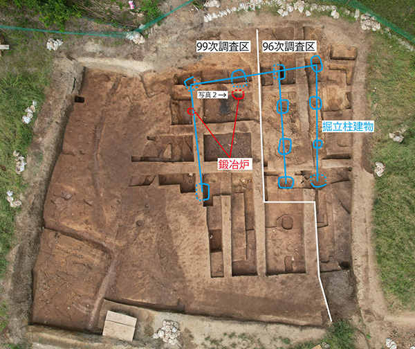 第99次調査区（上が北）