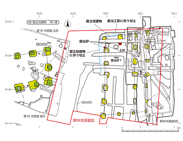 99次調査区平面概略図