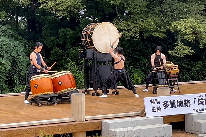 城前官衙プレオープン和太鼓演奏