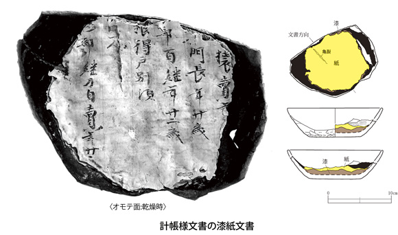計帳様漆紙文書の構造（釈文なし）