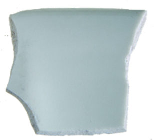 白磁輪花碗内面