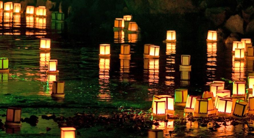 松島町　松島流灯会 海の盆