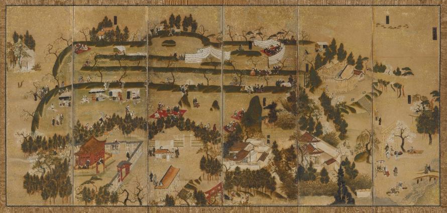 躑躅ヶ岡花見図