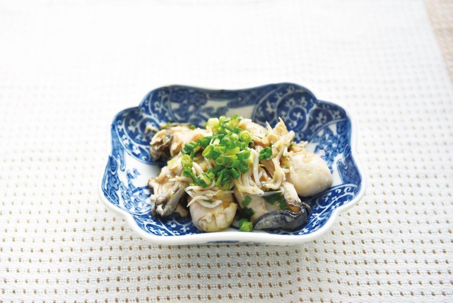 カキとシラスのポン酢和え