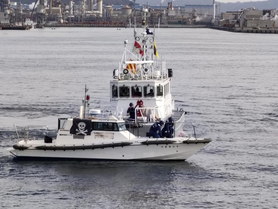 海上の訓練の様子