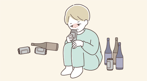 お酒の量やギャンブルの回数が増えた