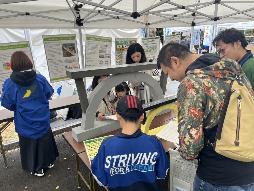 アーチ橋模型展示