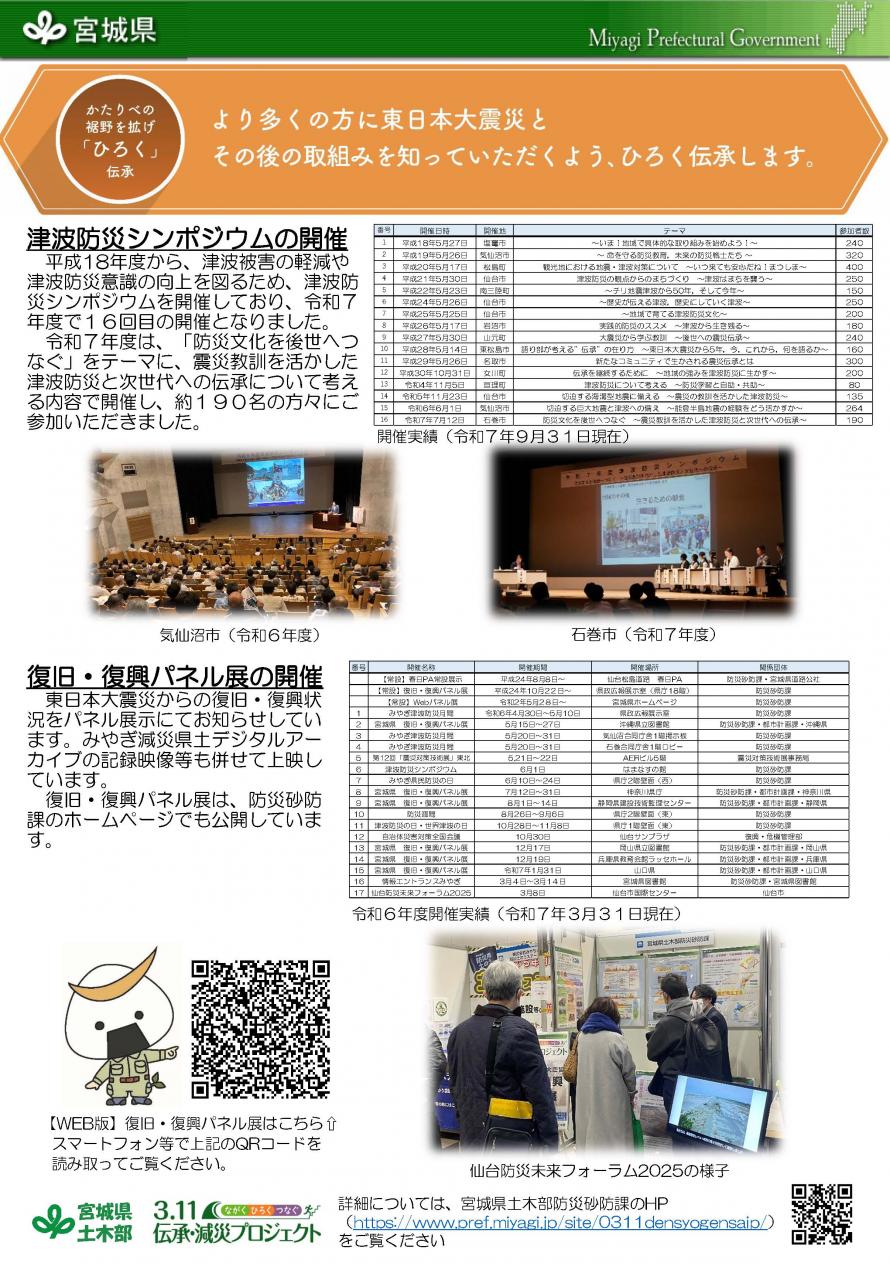 3.11伝承・減災プロジェクト「ひろく」