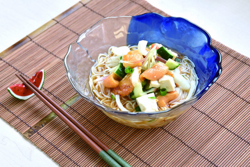 ホヤの五目和えそうめん