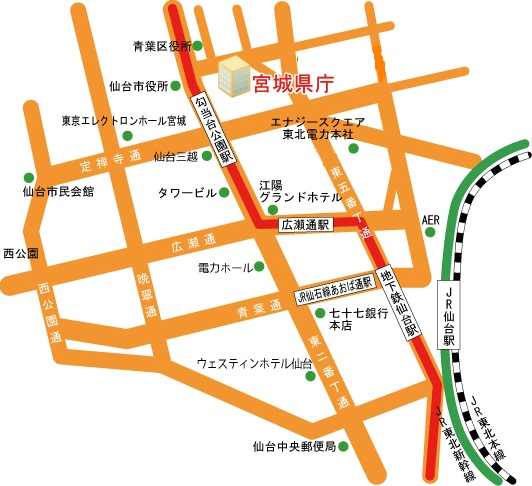 県庁案内周辺図