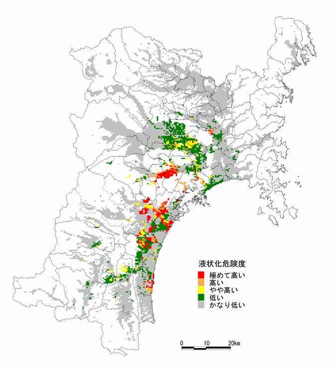 液状化図（長町利府断層帯）