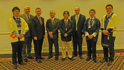 Governor Jack Markell (third from left) and state officials with Japan delegation