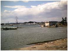東松島市大曲大曲第2排水機場被災直後の写真