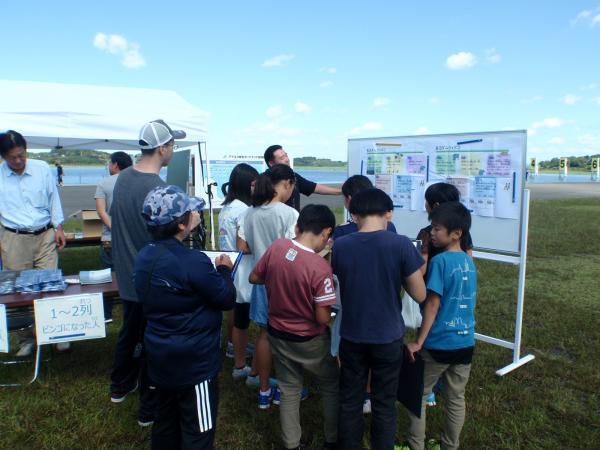 長沼ダムクイズ実施の様子