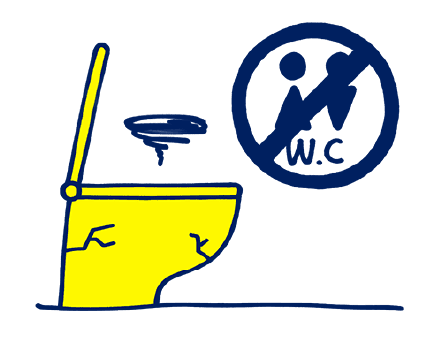 トイレが使用不可