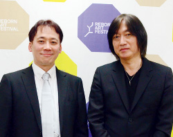Reborn-Art Festival実行委員会 事務局長 松村 豪太さん(写真左)(右は実行委員長 小林 武史さん)