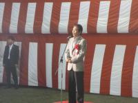 中野正志 参議院議員より来賓祝辞の写真です。